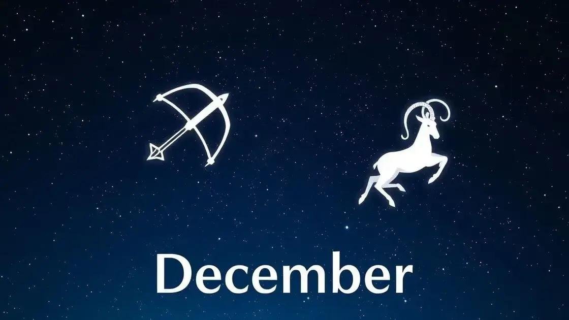 Qual é o signo do mês de dezembro: descubra sagitário e capricórnio